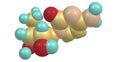 Cytidine molecular structure isolated on white background