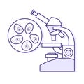 Cytological tests. Vector medical outline illustration. Royalty Free Stock Photo