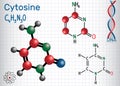 Cytosine C - pyrimidine nucleobase, fundamental unit