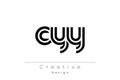 CYY Creative Unique Modern Letter Logo Design Royalty Free Stock Photo