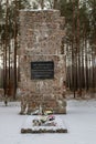 Czarne, pomorskie / Poland - February, 01, 2019: Czarne City, Soviet Cemetery at the site of Stalag II B