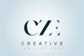 CZE abstract letter logo Royalty Free Stock Photo