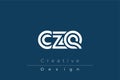 CZE Creative Unique Modern Letter Logo Design Royalty Free Stock Photo