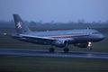 Czech Air Force Airbus A319 landing on runway at Vienna Airport VIE