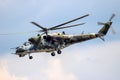 Czech Air Force Mil Mi-24 Hind attack helicopter Royalty Free Stock Photo