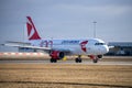 Czech Airlines Airbus A-320 departing Prague airport