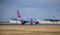 Czech Airlines Airbus A-320 departing Prague airport