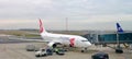 Czech Airlines plane at the gate of Vaclav Havel Airport Prague Royalty Free Stock Photo