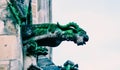 Czech architecture, scary goat gargoyle sculpture, gothic temple