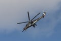 Czech attack helicopter Hind flying