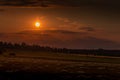 Czech counrtyside at sunset. Summer evening Royalty Free Stock Photo