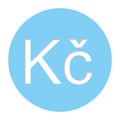 Czech crown currency symbol icon Royalty Free Stock Photo