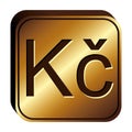 Czech crown currency symbol icon Royalty Free Stock Photo