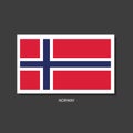 Norway flag Vector Square Icon on Black Background Royalty Free Stock Photo