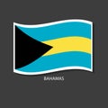 Bahamas flag vector version waving flags Royalty Free Stock Photo