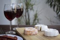 Czech Hermelin cheese and wine Royalty Free Stock Photo