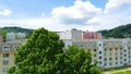 Czech housing estate of blocks of flats on Habrmanova Street in Ceska Trebova Royalty Free Stock Photo