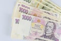 Czech koruna banknotes nominal value thousand currency