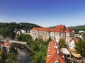 Czech Krumlov, castle, top view Royalty Free Stock Photo