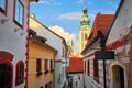 Czech Krumlov Republic. Streetview at Saint Jost Church Royalty Free Stock Photo