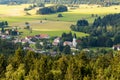 Czech landscape known as Czech Canada with village Royalty Free Stock Photo