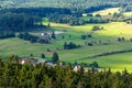 Czech landscape known as Czech Canada with village Royalty Free Stock Photo