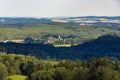 Czech landscape known as Czech Canada with village Royalty Free Stock Photo