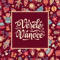 Czech language. Vesele Vanoce. Christmas message.
