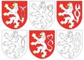 Czech lion and similar blazons Royalty Free Stock Photo