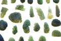 czech moldavite mineral collection isolated