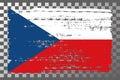 Flat flag of Czech Republic with blue triangle over red white Royalty Free Stock Photo