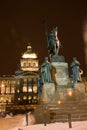 Czech National Museum and statue of St. Wenceslas