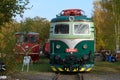 Historical Electrical Engine called `BOBINA` in Czech Railways Museum Luzna u Rakovnika, Czech Republic, Europe