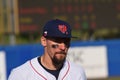 Czech player during the baseballgame in the Super 6 between Spain and Czech Republic. Royalty Free Stock Photo