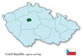 Czech Republic and all regions in vectors