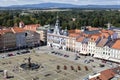 Czech Republic, Budweis, 3 July 2016: Historic centre of Ceske Budejovice, Budweis, Budvar, South Bohe Royalty Free Stock Photo