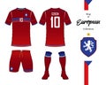 Czech Republic football national team uniform.