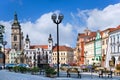 Famous Great square with White tower, town hall, gothic saint Sp Royalty Free Stock Photo