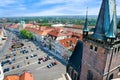 Famous Great square with White tower, town hall, gothic saint Sp Royalty Free Stock Photo