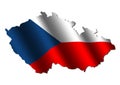 Czech Republic map flag Royalty Free Stock Photo