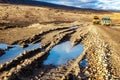 Offroad safari, CSA coal pit, town Most, North Bohemia, Czech republic