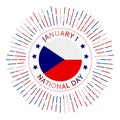 Czech Republic national day badge.