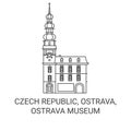 Czech Republic, Ostrava, Ostrava Museum travel landmark vector illustration
