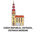 Czech Republic, Ostrava, Ostrava Museum travel landmark vector illustration