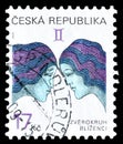 Czech Republic on postage stamps Royalty Free Stock Photo