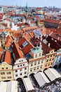 Czech Republic. Prague. Aerial view of the old town
