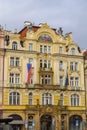 Czech Republic Prague art nouveau building in Old Town Square Royalty Free Stock Photo