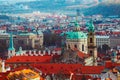 Czech republic, Prague city panorama. City Prague panoramic view