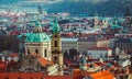 Czech republic, Prague city panorama. City Prague panoramic view