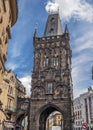 Czech Republic, Prague . Powder Tower or the Powder Gates Royalty Free Stock Photo